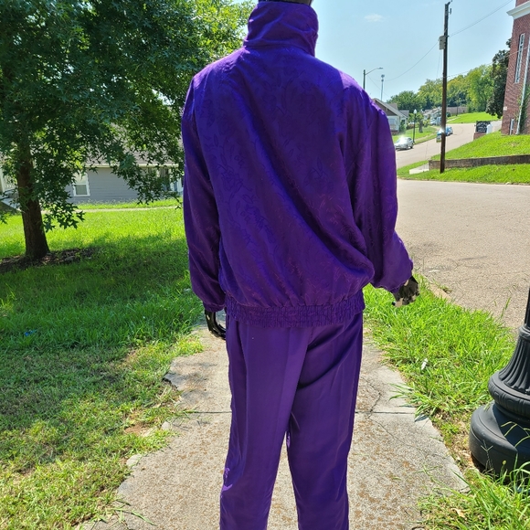 SOLD Vintage Out Brook Purple Windbreaker Track Suit - Picture 3 of 10